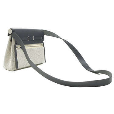 エルメス HERMES エールバッグジップ ミニ 20  アルドワーズ×エクリュ トワルミリタリー ヴァッシュハンター ショルダーバッグ シルバー金具 新品 未使用 トワルミリテール