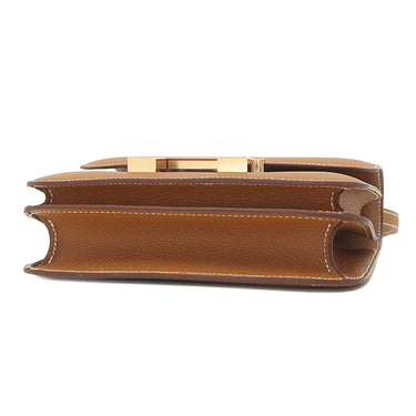 エルメス HERMES コンスタンス3 ミニ ミロワール ゴールド ヴォーエプソン ショルダーバッグ ローズゴールド金具 新品 未使用 茶 新刻印 PG RG