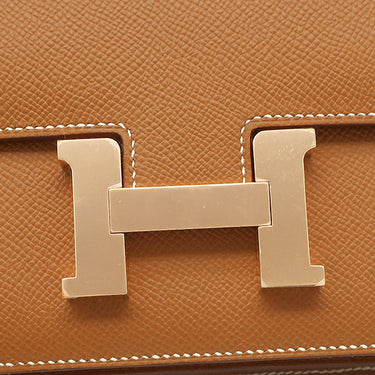 エルメス HERMES コンスタンス3 ミニ ミロワール ゴールド ヴォーエプソン ショルダーバッグ ローズゴールド金具 新品 未使用 茶 新刻印 PG RG