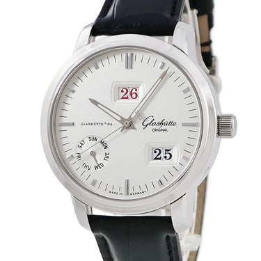 腕時計 グラスヒュッテ オリジナル GLASHUTTE ORIGINAL セネター カレンダー ウィーク 100-05-13-02-04 自動巻き メンズ シースルーバック