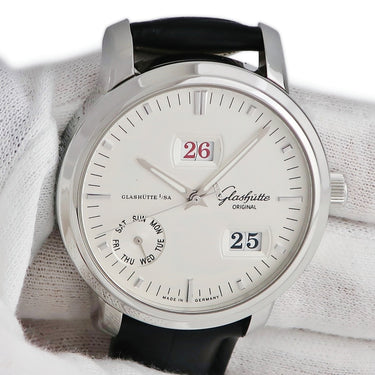 腕時計 グラスヒュッテ オリジナル GLASHUTTE ORIGINAL セネター カレンダー ウィーク 100-05-13-02-04 自動巻き メンズ シースルーバック