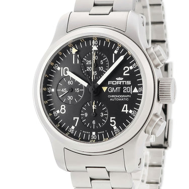 腕時計 フォルティス Fortis B-42 プロフェッショナル クロノGMT 6372211M 自動巻き メンズ ブラック ダイバーズ