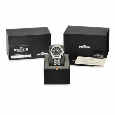 腕時計 フォルティス Fortis B-42 プロフェッショナル クロノGMT 6372211M 自動巻き メンズ ブラック ダイバーズ