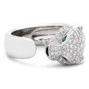 カルティエ Cartier パンテール ドゥ カルティエ N4224900 ホワイトゴールド K18WG ダイヤモンド エメラルド オニキス #53(JP13) リング 指輪 セミパヴェ パンサー 750 18K 12.5号