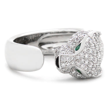 カルティエ Cartier パンテール ドゥ カルティエ N4224900 ホワイトゴールド K18WG ダイヤモンド エメラルド オニキス #53(JP13) リング 指輪 セミパヴェ パンサー 750 18K 12.5号