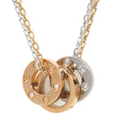 カルティエ Cartier ラブ ネックレス 6Pダイヤ B7224528 ピンクゴールドＸホワイトゴールド K18PG K18WG ダイヤモンド ネックレス 750PG WG ダブルチェーン