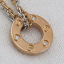 カルティエ Cartier ラブ ネックレス 6Pダイヤ B7224528 ピンクゴールドＸホワイトゴールド K18PG K18WG ダイヤモンド ネックレス 750PG WG ダブルチェーン