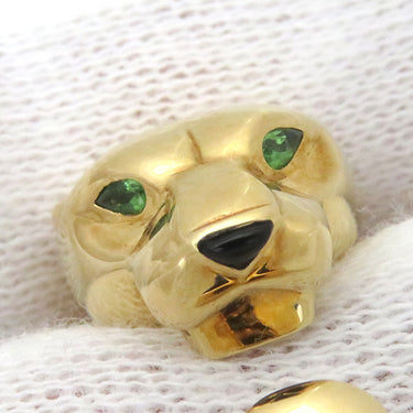 カルティエ Cartier パンテール ドゥ カルティエ B4085952 イエローゴールド K18YG オニキス ツァボライトガーネット #52(JP12) リング 指輪 パンサー 750 18K 12号