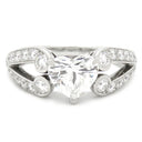 カルティエ Cartier バレリーナ ソリテール ハート プラチナシルバー Pt950 ダイヤモンド リング 指輪 11号