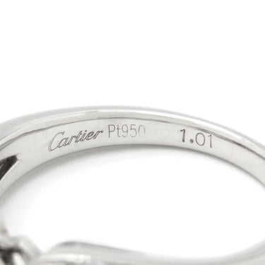 カルティエ Cartier バレリーナ ソリテール ハート プラチナシルバー Pt950 ダイヤモンド リング 指輪 11号