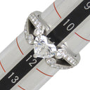 カルティエ Cartier バレリーナ ソリテール ハート プラチナシルバー Pt950 ダイヤモンド リング 指輪 11号