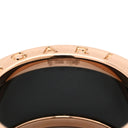 ブルガリ BVLGARI ビーゼロワン B-zero1 4バンド ダイヤリング ピンクゴールド×ブラック K18PG セラミック ダイヤモンド #56(JP16) リング 指輪 黒 750PG 18金 15号