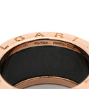 ブルガリ BVLGARI ビーゼロワン B-zero1 4バンド ダイヤリング ピンクゴールド×ブラック K18PG セラミック ダイヤモンド #56(JP16) リング 指輪 黒 750PG 18金 15号