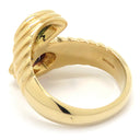 ブルガリ BVLGARI ドッピオ バチェラート イエローゴールド K18YG アイオライト ペリドット リング 指輪 750 18金 11.5号