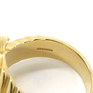 ブルガリ BVLGARI ドッピオ バチェラート イエローゴールド K18YG アイオライト ペリドット リング 指輪 750 18金 11.5号