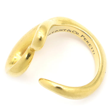 ティファニー Tiffany & Co オープンハート イエローゴールド K18YG リング 指輪 T＆Co. 750 750YG エルサ ペレッティ 10号