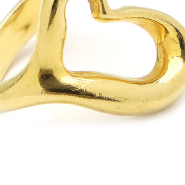 ティファニー Tiffany & Co オープンハート イエローゴールド K18YG リング 指輪 T＆Co. 750 750YG エルサ ペレッティ 10号