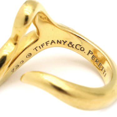 ティファニー Tiffany & Co オープンハート イエローゴールド K18YG リング 指輪 T＆Co. 750 750YG エルサ ペレッティ 10号