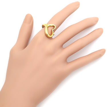 ティファニー Tiffany & Co オープンハート イエローゴールド K18YG リング 指輪 T＆Co. 750 750YG エルサ ペレッティ 10号