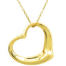 ティファニー Tiffany & Co オープンハート  イエローゴールド K18YG ネックレス エルサペレッティ 18K T&Co. ペンダント