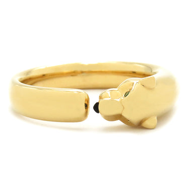 カルティエ Cartier パンテール ドゥ カルティエ リング、スモールモデル B4230100 イエローゴールド K18YG オニキス ツァボライト #61(JP21) リング 指輪 パンサー 750 18K 20号
