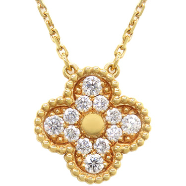 ヴァンクリーフアーペル Van Cleef & Arpels ヴィンテージアルハンブラ ペンダント VCARA45300 イエローゴールド K18YG ダイヤモンド ネックレス 12Pダイヤ