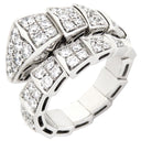 ブルガリ BVLGARI セルペンティ ヴァイパー ダイヤリング 345223 ホワイトゴールド K18WG ダイヤモンド 14038 リング 指輪 フルパヴェ 750 18K WG