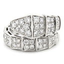 ブルガリ BVLGARI セルペンティ ヴァイパー ダイヤリング 345223 ホワイトゴールド K18WG ダイヤモンド 14038 リング 指輪 フルパヴェ 750 18K WG