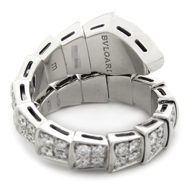 ブルガリ BVLGARI セルペンティ ヴァイパー ダイヤリング 345223 ホワイトゴールド K18WG ダイヤモンド 14038 リング 指輪 フルパヴェ 750 18K WG