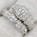 ブルガリ BVLGARI セルペンティ ヴァイパー ダイヤリング 345223 ホワイトゴールド K18WG ダイヤモンド 14038 リング 指輪 フルパヴェ 750 18K WG