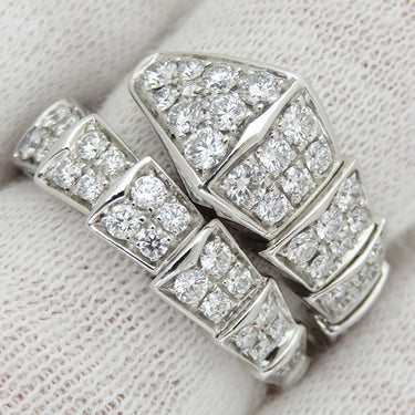 ブルガリ BVLGARI セルペンティ ヴァイパー ダイヤリング 345223 ホワイトゴールド K18WG ダイヤモンド 14038 リング 指輪 フルパヴェ 750 18K WG