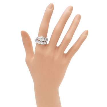 ブルガリ BVLGARI セルペンティ ヴァイパー ダイヤリング 345223 ホワイトゴールド K18WG ダイヤモンド 14038 リング 指輪 フルパヴェ 750 18K WG