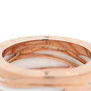 ブルガリ BVLGARI ビーゼロワン B-zero1 レジェンド 4バンドリング ピンクゴールド×ホワイト K18PG セラミック #61 リング 指輪 Au750 18K 18金 20号