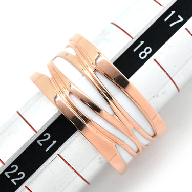 ブルガリ BVLGARI ビーゼロワン B-zero1 レジェンド 4バンドリング ピンクゴールド×ホワイト K18PG セラミック #61 リング 指輪 Au750 18K 18金 20号