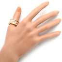 ブルガリ BVLGARI ビーゼロワン B-zero1 レジェンド 4バンドリング ピンクゴールド×ホワイト K18PG セラミック #61 リング 指輪 Au750 18K 18金 20号