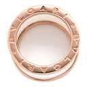 ブルガリ BVLGARI ビーゼロワン B-zero1 4バンドリング 345836 ピンクゴールド×ホワイト K18PG セラミック #53(JP13) リング 指輪 白 750PG 18金 11.5号