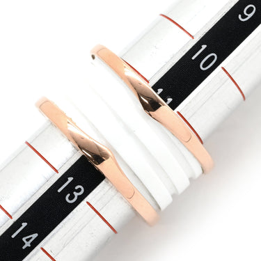 ブルガリ BVLGARI ビーゼロワン B-zero1 4バンドリング 345836 ピンクゴールド×ホワイト K18PG セラミック #53(JP13) リング 指輪 白 750PG 18金 11.5号