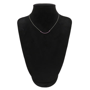 ティファニー Tiffany & Co Tスマイル ペンダント スモール ピンクサファイア ホワイトゴールド K18WG ピンクサファイア ネックレス Au750 Tiffany T smile