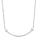 ティファニー Tiffany & Co Tスマイル ペンダント スモール ピンクサファイア ホワイトゴールド K18WG ピンクサファイア ネックレス Au750 Tiffany T smile