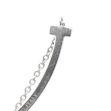 ティファニー Tiffany & Co Tスマイル ペンダント スモール ピンクサファイア ホワイトゴールド K18WG ピンクサファイア ネックレス Au750 Tiffany T smile