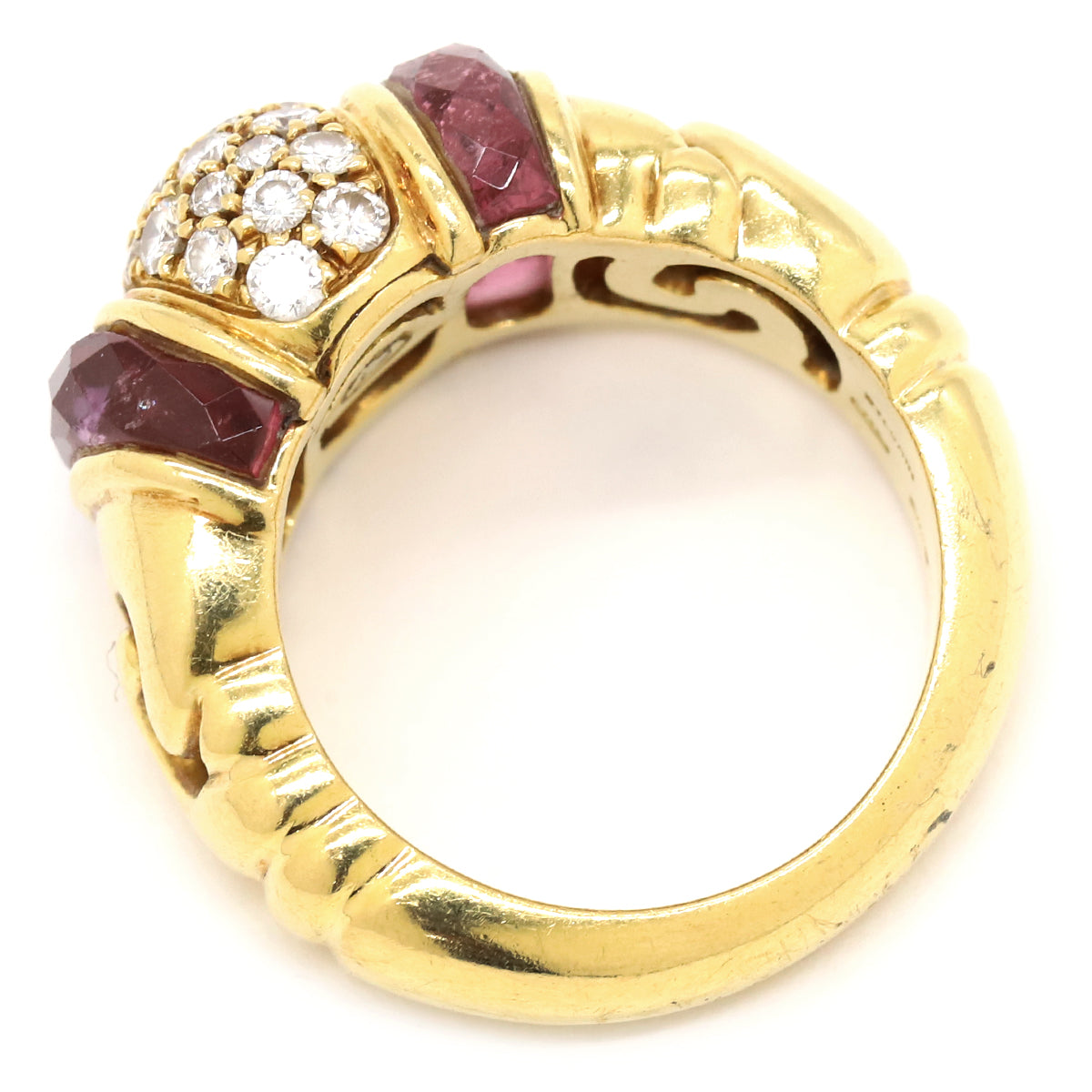 ブルガリ BVLGARI ガンチョ イエローゴールド K18YG トルマリン