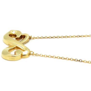 ティファニー Tiffany & Co ダブルラビングハート イエローゴールド K18YG ネックレス Au750 YG パロマピカソ