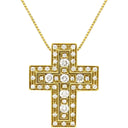 ダミアーニ DAMIANI ベルエポック S 20053701 イエローゴールド K18YG ダイヤモンド ネックレス ペンダント 750 18金 クロス 十字架