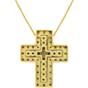 ダミアーニ DAMIANI ベルエポック S 20053701 イエローゴールド K18YG ダイヤモンド ネックレス ペンダント 750 18金 クロス 十字架