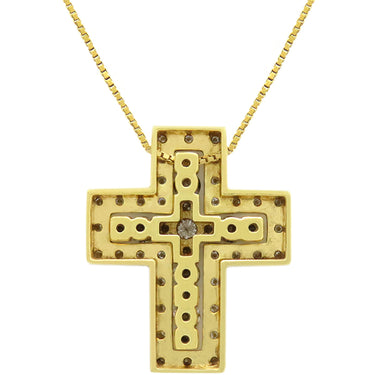 ダミアーニ DAMIANI ベルエポック S 20053701 イエローゴールド K18YG ダイヤモンド ネックレス ペンダント 750 18金 クロス 十字架
