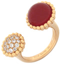 ヴァンクリーフアーペル Van Cleef & Arpels ペルレ クルール アントレ レ ドア VCARN32458 ローズゴールド K18PG ダイヤモンド カーネリアン #54(JP14) リング 指輪 ピンクゴールド 13号