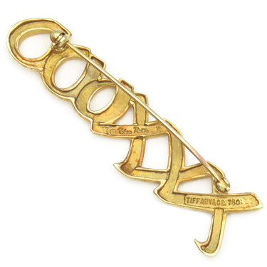 ティファニー Tiffany & Co ラブ＆キス ゴールド K18YG ブローチ 750 パロマ ピカソ