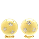 セリーヌ CELINE ボール＆スターモチーフ ダイヤ ピアス イエローゴールド K18YG ダイヤモンド ピアス Au750 18K 星モチーフ 1Pダイヤ クリップタイプ