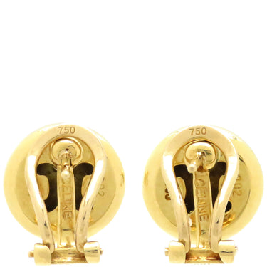 セリーヌ CELINE ボール＆スターモチーフ ダイヤ ピアス イエローゴールド K18YG ダイヤモンド ピアス Au750 18K 星モチーフ 1Pダイヤ クリップタイプ