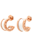 ブルガリ BVLGARI B-zero1 ビーゼロワン 346464 ホワイトXピンクゴールド K18PG セラミック ピアス 白 BVLGARI 750